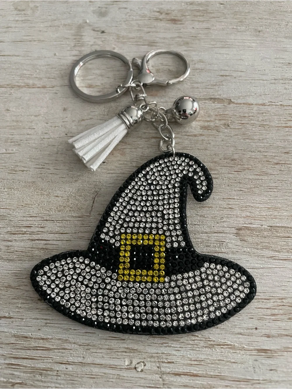 Sparkly Halloween Witch Hat Keychain Bag Charm - Pick One